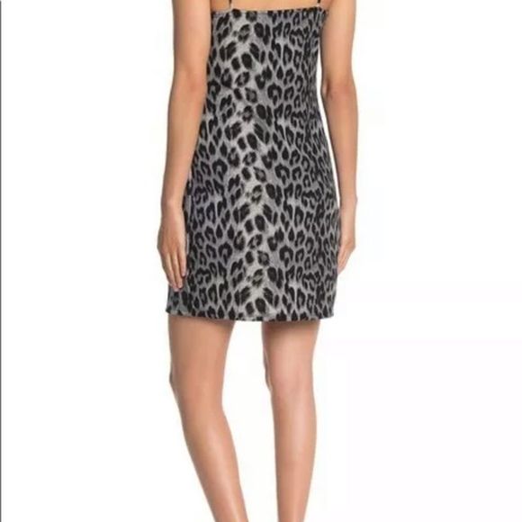 4/$25 Free Press Leopard Print V-Neck Mini Dress - Picture 2 of 2